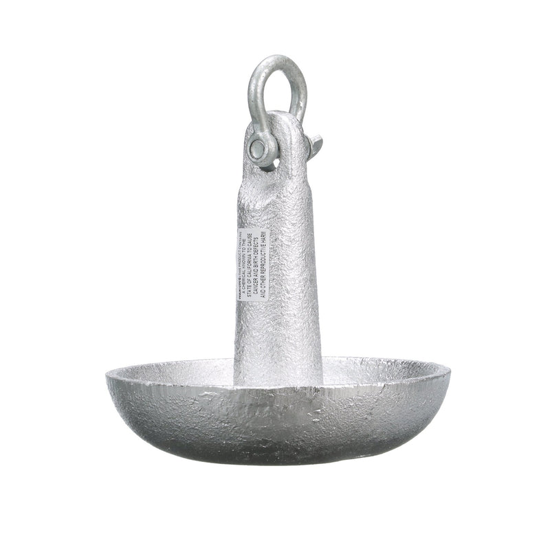Seachoice Mushroom Anchor, Cast Iron, Aluminum-Painted, Silver, 10 Lbs., Boats Up to 12 Ft. Long