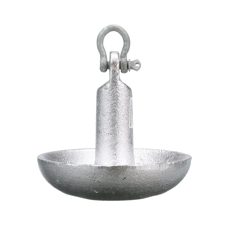 Seachoice Mushroom Anchor, Cast Iron, Aluminum-Painted Silver, 15 Lbs., Boats Up to 16 Ft. Long