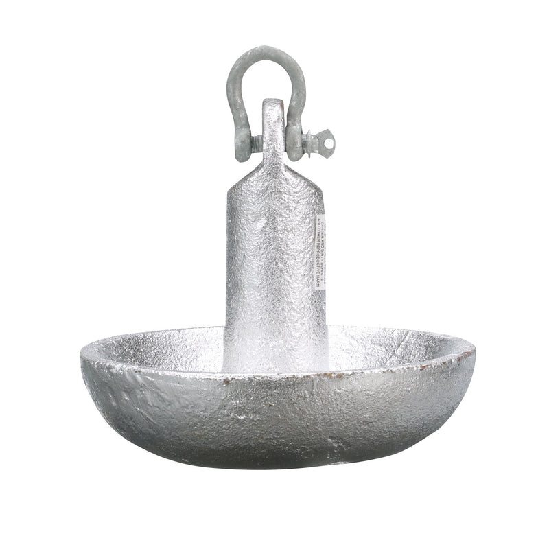 Seachoice Mushroom Anchor, Cast Iron, Aluminum-Painted Silver, 20 Lbs., Boats Up to 24 Ft. Long