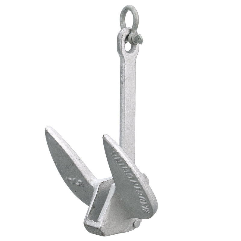 Seachoice Navy Anchor, Aluminum Plated Cast Iron, Silver, 10 Lbs.