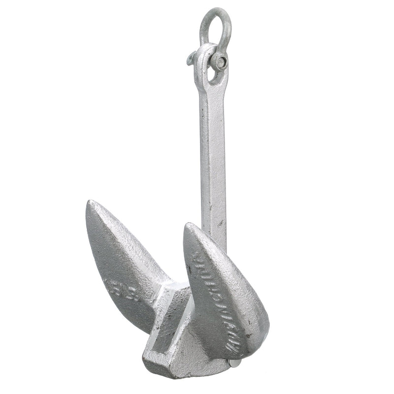 Seachoice Navy Anchor, Aluminum Plated Cast Iron, Silver, 15 Lbs.