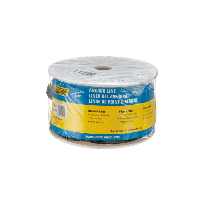 Seachoice Boat Anchor Rope, Double-Braid, Nylon, Achor Line, 3/8 in. X 100 Ft., Black