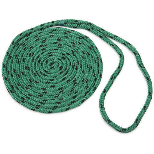 Seachoice 42441 Double Braided 100% MFP Dock Line 3/8" x 15' Green w/Black Tracer