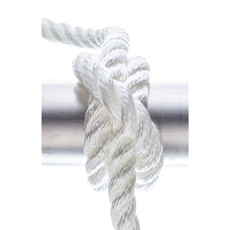 Seachoice High Quality Dock Rope for Boating - 3-Strand Twisted Nylon Dock Line, ½-Inch x 25 Feet, White