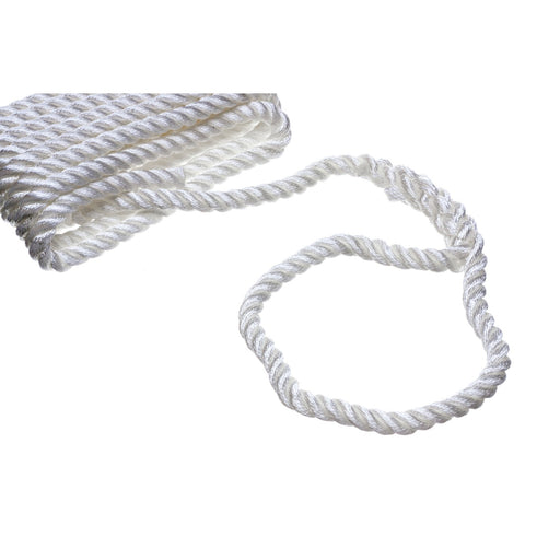 Seachoice High Quality Dock Rope for Boating - 3-Strand Twisted Nylon Line, ⅝-Inch x 25 Feet, White