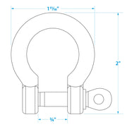 Seachoice Stainless Steel Anchor Shackle, 5/16 In.