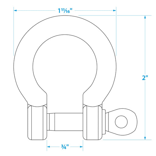 Seachoice Stainless Steel Anchor Shackle, 5/16 In.