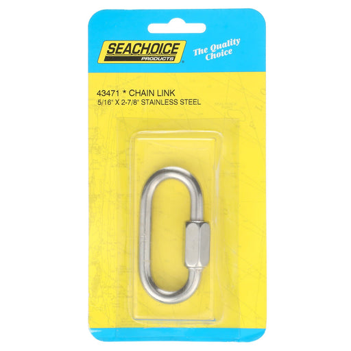 Seachoice Stainless Steel Chain Link w/ Threaded Locking Nut, 5/16 In. X 3 In.