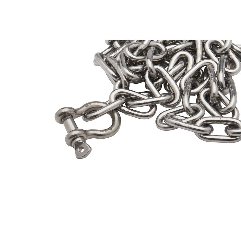 Seachoice 304 Stainless Steel Chain with Shack, 3/16 In. x 4 Ft.
