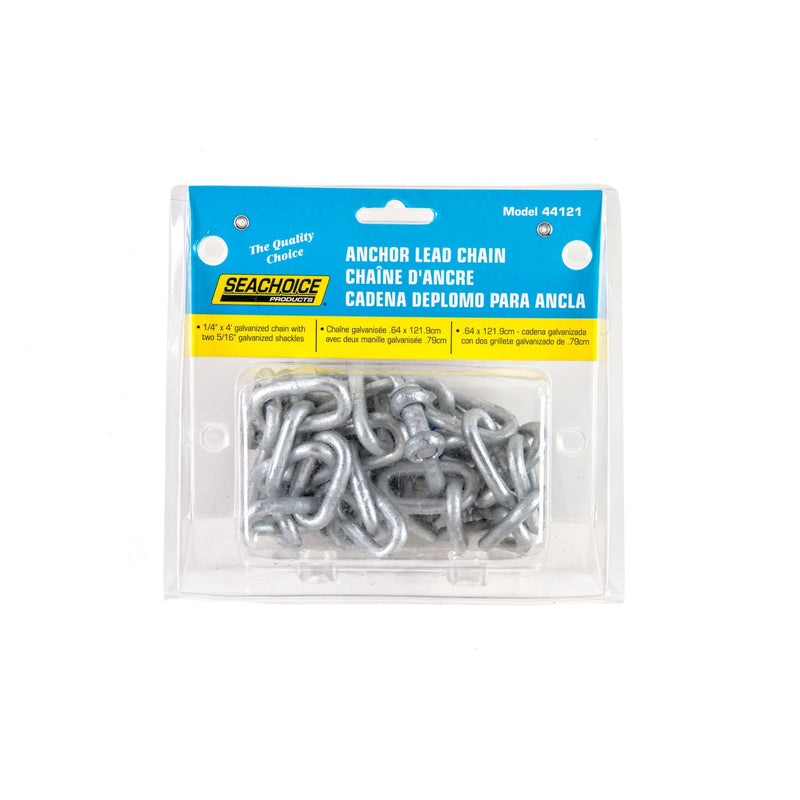 Seachoice Galvanized Anchor Lead Chain, 1/4 In. X 4 Ft.