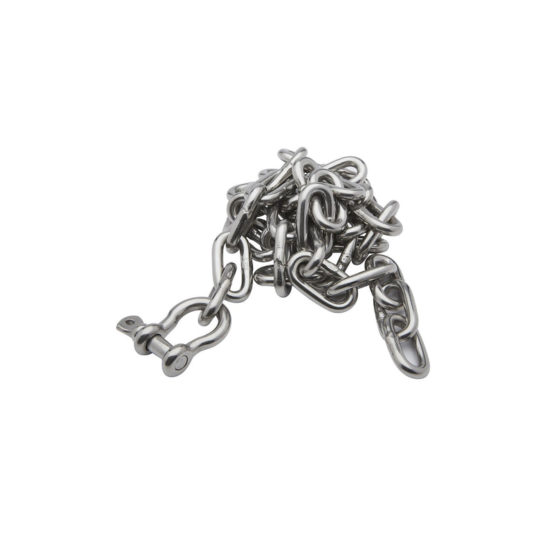 Seachoice 1/4 In. X 4 Ft. Chain, 304 Stainless Steel w/ Shack