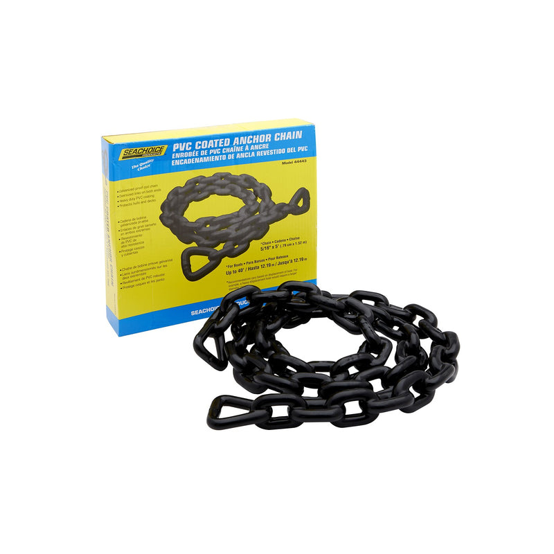 Seachoice Black Anchor Chain, 5/16 In. X 5 Ft.