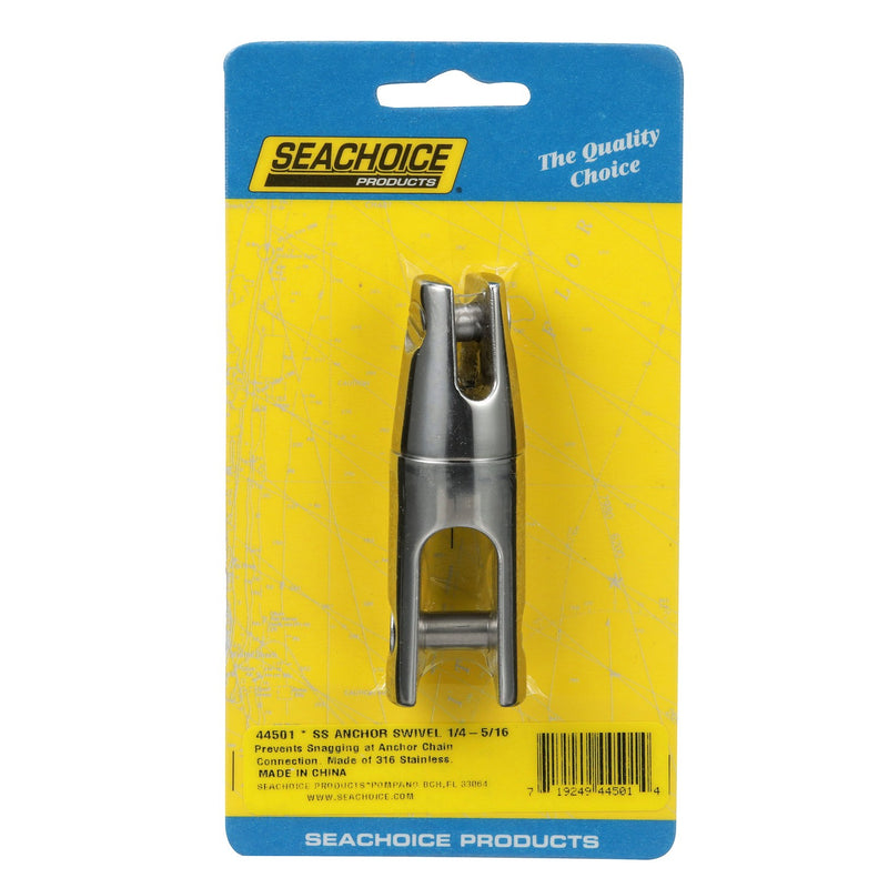 Seachoice Stainless Steel Anchor Swivel, 3 ½ In. Long, 5/8 In. Anchor Side, 9/32 In. Chain Side