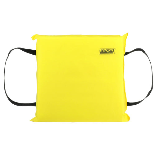 Seachoice Emergency Marine Foam Flotation Cushion, Square, 15 In. X 15 In., Safety Yellow