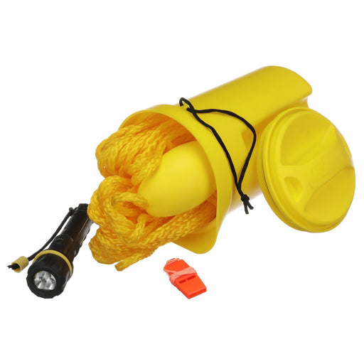 Seachoice 45431 Boat Bailer Safety Kit, Includes Flashlight, Whistle, 50 Ft. Line and Bailer