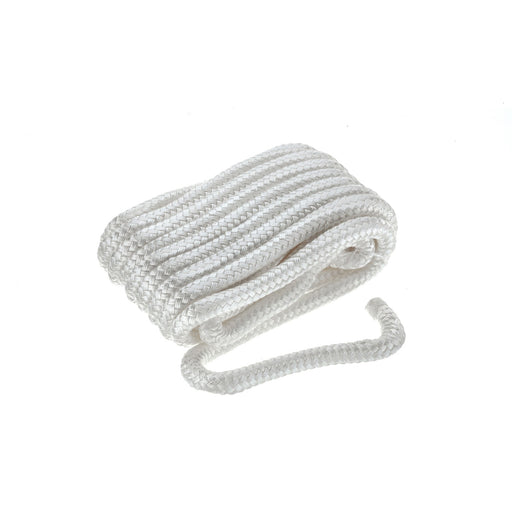 Seachoice 46951 Double-Braid Nylon Dock Line w/ Eye Splice, Pre-Shrunk, Heat Stabilized, 5/8 In. X 30 Ft., White