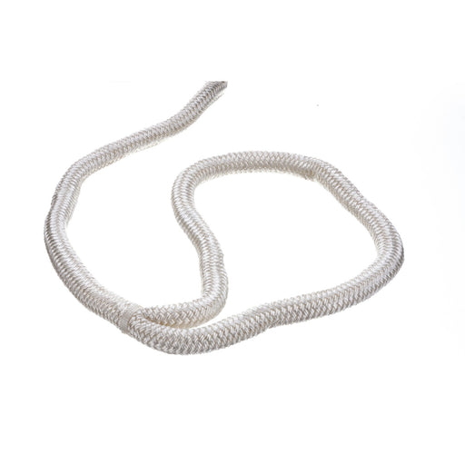 Seachoice Double-Braid Nylon Dock Line w/ Eye Splice, Pre-Shrunk, Heat Stabilized, 3/4 In. X 50 Ft., White