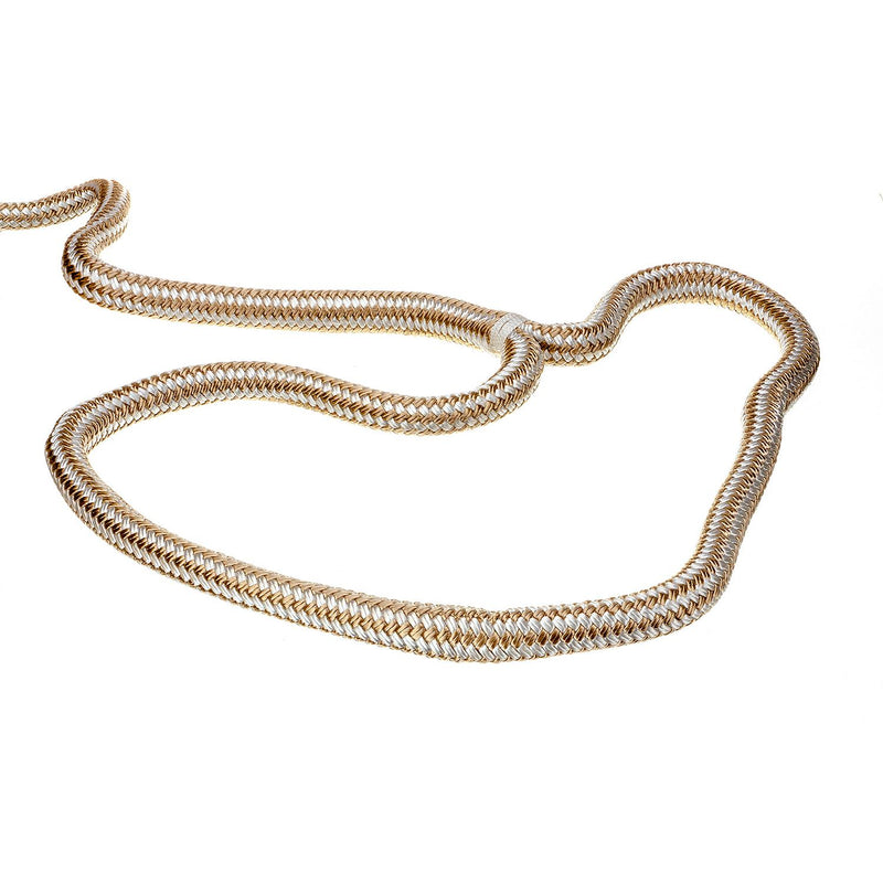 Seachoice Double-Braid Nylon Dock Line w/ Eye Splice, Pre-Shrunk, Heat Stabilized, 3/4 In. X 35 Ft., Gold White