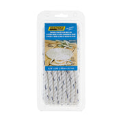 Seachoice Premium 3-Strand Twisted Nylon Dock Line With Tracer, White w/Blue Tracer, 3/8-Inch x 20 Feet, 10-Inch Eye Splice