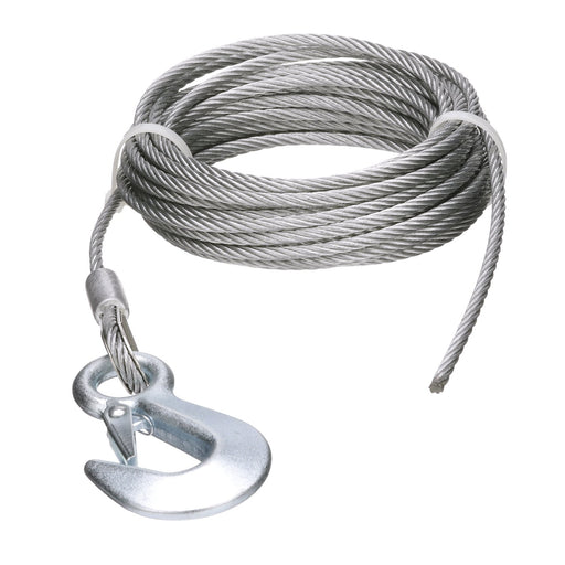 Seachoice Steel Winch Cable w/ Safety Hook, 3/16 In. X 25 Ft., 4,000-Lb. Tensile Strength