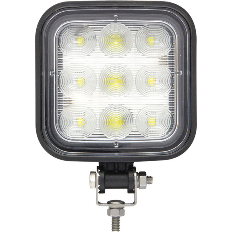 Seachoice 51661 LED Flood Beam Square/Wide Angle Work Light, 12/24V, Black Housing, 9 LEDs