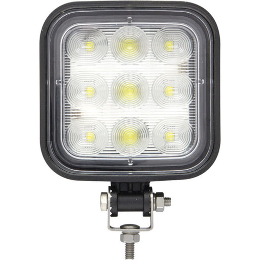 Seachoice 51661 LED Flood Beam Square/Wide Angle Work Light, 12/24V, Black Housing, 9 LEDs