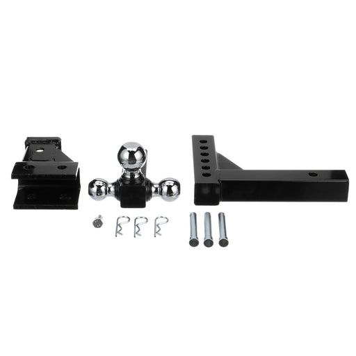 Seachoice Adjustable Trailer Hitch Drop, Tri Ball Mount Solid, 2 in. Shank, Black Finish