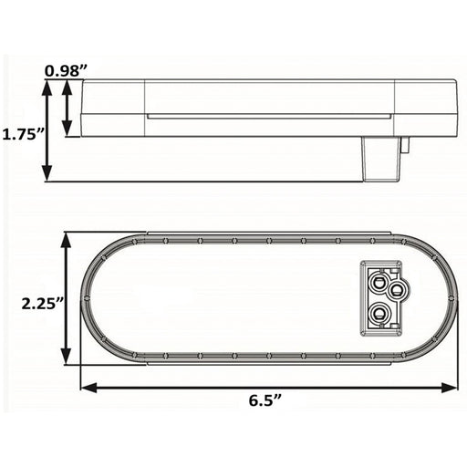 Seachoice 6 in. Oval Sealed Tail Light Kit for Flush Mount
