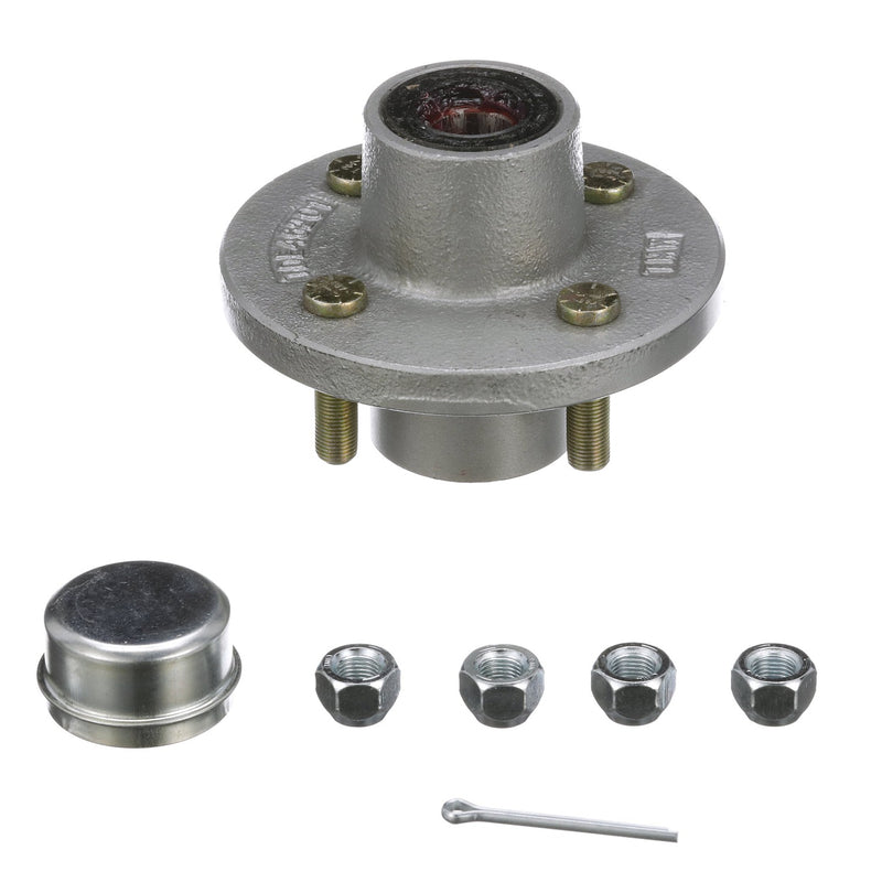 Seachoice 53021 Trailer Wheel Hub, 1 In. Axle, 4 Lug, Galvanized, Pregreased