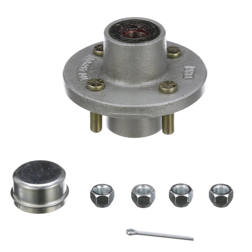 Seachoice 53021 Trailer Wheel Hub, 1 In. Axle, 4 Lug, Galvanized, Pregreased