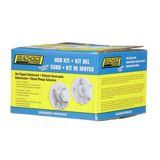 Seachoice 53041 Trailer Wheel Hub, 1 in. Axle, 5 Lug, Galvanized, Pregreased