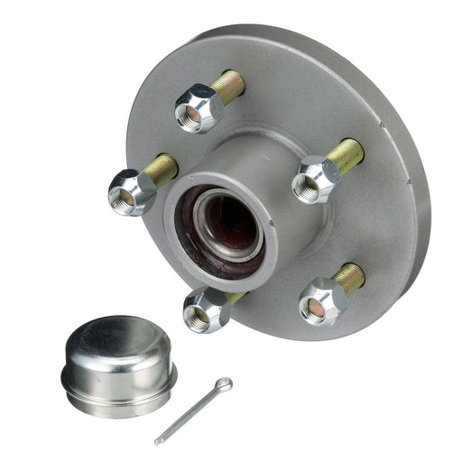 Seachoice 53101 Trailer Wheel Hub, 1-3/8 In. X 1-1/16 In. Axle, 5 Lug, Galvanized, Pregreased