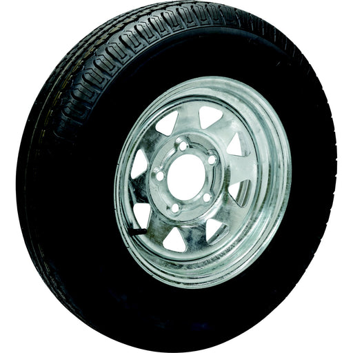 Seachoice 53404 ST175/80D13C/5H KR558 13" Galvanized Spoke, 5-Lug on 4-1/2" Bias Tire & Wheel Assembly