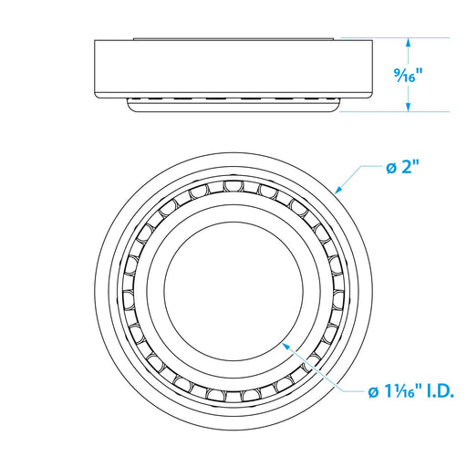 Seachoice Marine Boat Trailer Wheel Bearing Kit, 1-1/16 In. Axle, Set of 2