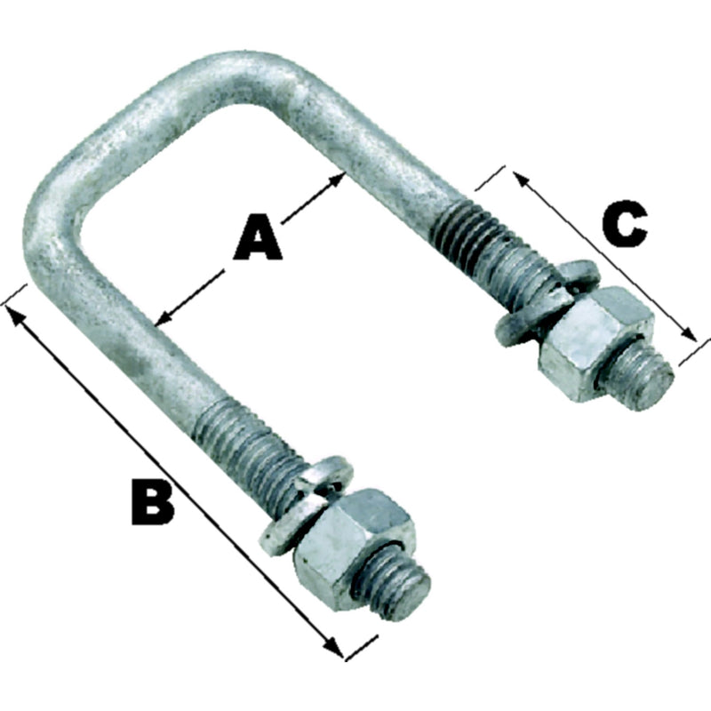 Seachoice 57240 Sq U-Bolt-4 1/16X2 13/16(Bulk