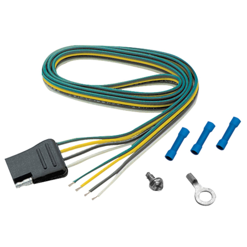 4-Way Flat Trailer Harness 48" Car Side for 2-Wire Systems