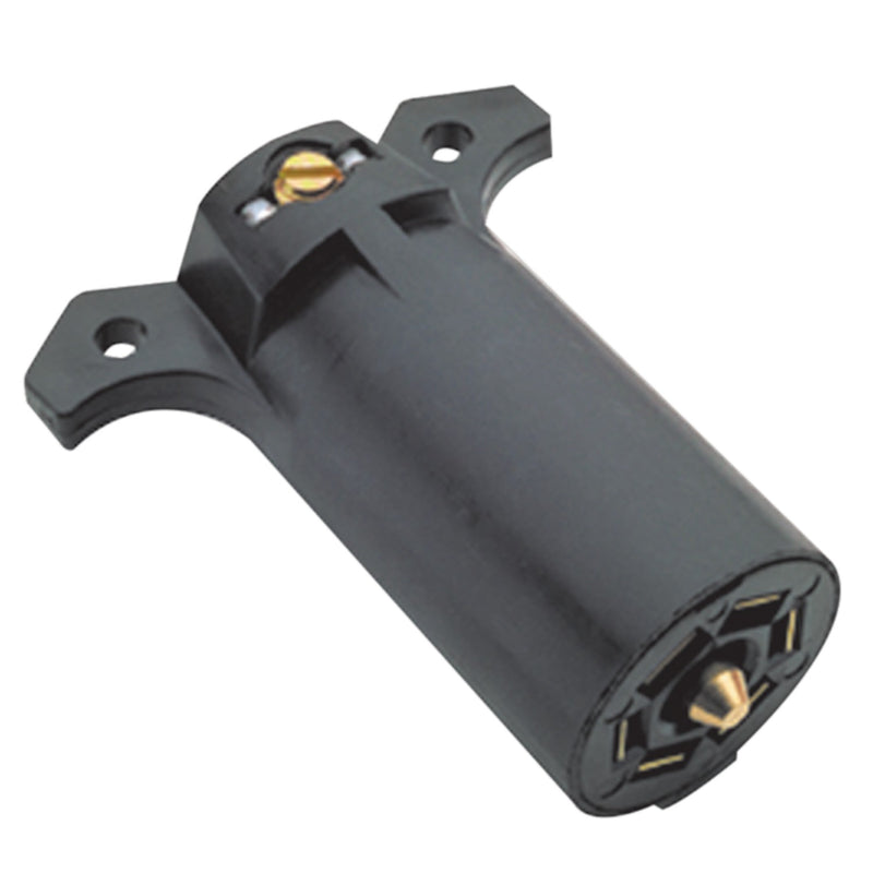 7-Way Round RV Style Trailer Connector Trailer Side
