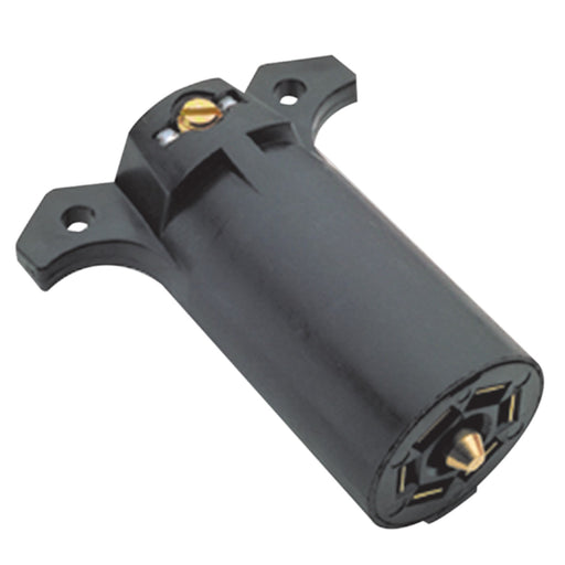 7-Way Round RV Style Trailer Connector Trailer Side