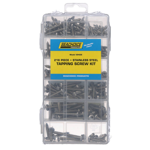 Seachoice Stainless Steel Tapping Screw Kit, 216 Piece