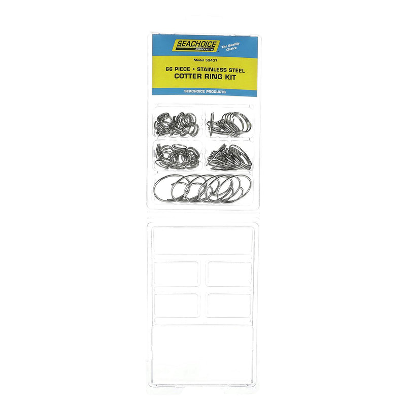 Seachoice Stainless Steel Cotter Ring Kit, 66 Piece, All Popular Sizes