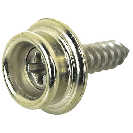 Seachoice Stainless Steel Button Stud With Tapping Screw #8 x 5/8", Qty. 100