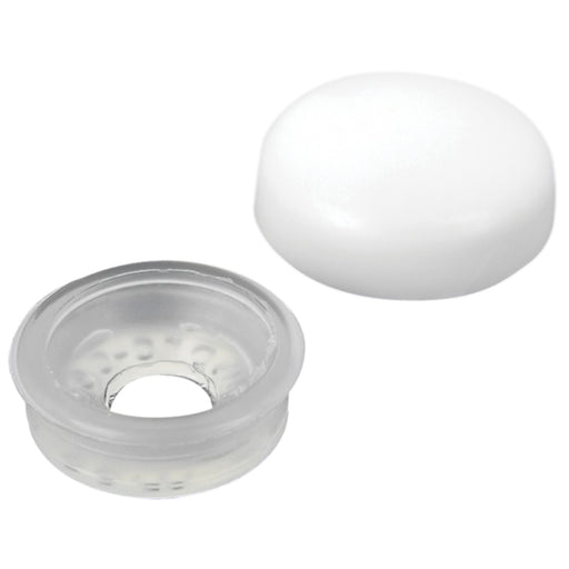 Seachoice Screw Caps, White, Fits #6 & #8
