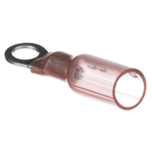 Seachoice Marine Grade Heat-Shrinkable Ring Terminal, Fits #10 Stud, 22-18 Wire Range, Red, Pack of 25
