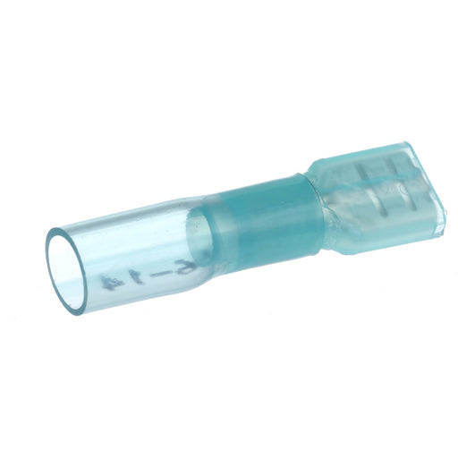Seachoice 60291 Heat Shrink Insulated Disconnect, Marine Grade Heat-Shrinkable Female Disconnect Terminals, Blue, Pack of 25, 16-14 Wire Range