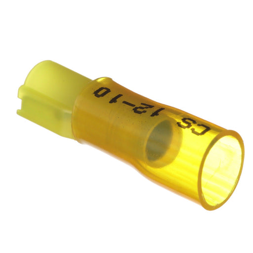 Seachoice Heat Shrink Insulated Disconnect, Marine Grade Heat-Shrinkable Female Disconnect Terminals, Yellow, Pack of 25, 12-10 Wire Range