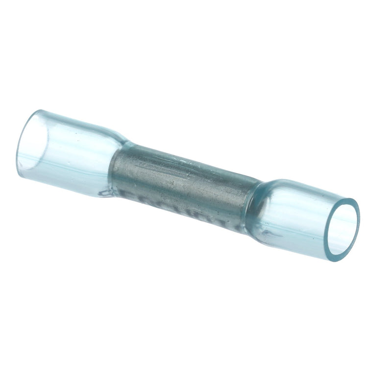Seachoice Marine Grade Heat Shrink Butt Connector, Fits 16-14 Wire Range, Blue, Pack of 100