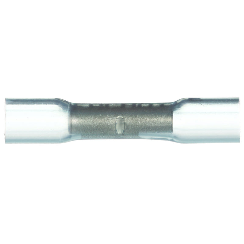 Seachoice Heat Shrink Butt Connector, Marine Grade Heat-Shrinkable Butt Splices, Blue, Pack of 500, 16-14 Wire Range