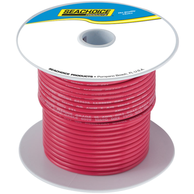Seachoice 63038 Tinned Copper Marine Wire, 4 AWG, Red, 100'