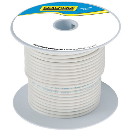 Seachoice 63129 Tinned Copper Marine Wire, 16 AWG, White, 100'