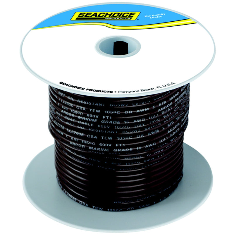 Seachoice 63073 Tinned Copper Marine Wire, 10 AWG, Brown, 100'